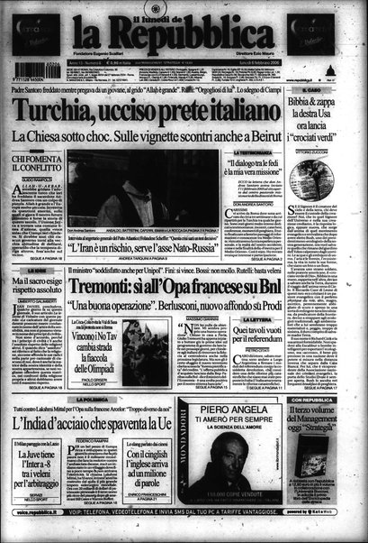 Il lunedì de La repubblica